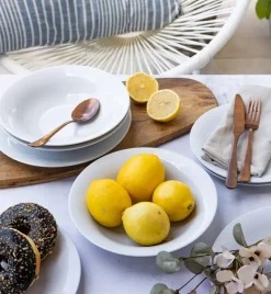 WYPRZEDAŻ! LUBIANA ETO MODERN BIAŁY Serwis obiadowy 36 el / 12 osób / porcelana dekorowana