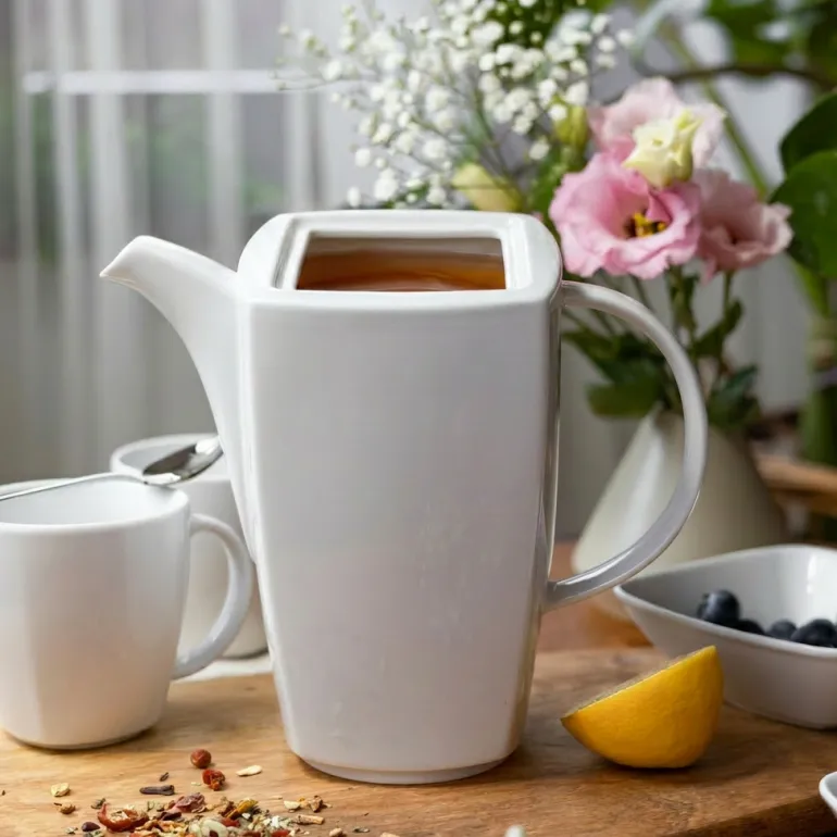 WYPRZEDAŻ! LUBIANA VICTORIA Imbryk 1,35 l bez pokrywki | porcelana biała