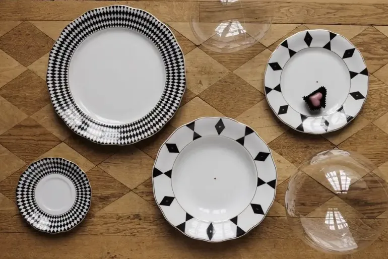 WYPRZEDAŻ! ĆMIELÓW ALASKA G539 DAMA KIER Talerz płytki deserowy 19 cm / porcelana