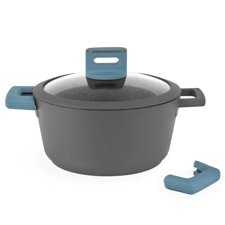 WYPRZEDAŻ! STARKE PRO ALTIVO Komplet garnków aluminiowych 9 el - BRAK PATELNI 24 CM Greblon® C3+