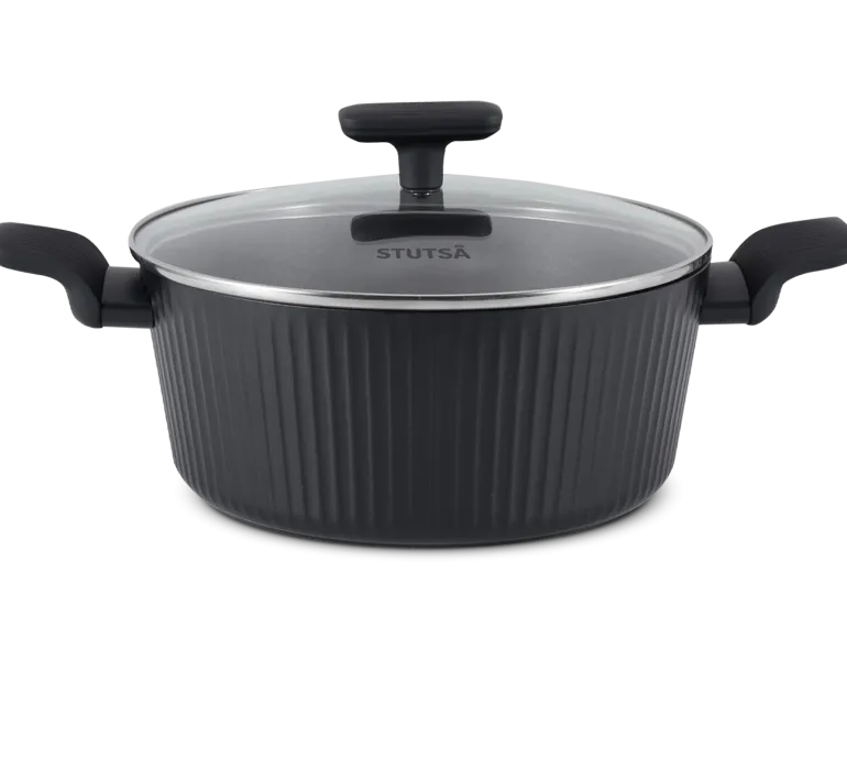 WYPRZEDAŻ! STUTSA VARMA Garnek 4 L z pokrywką 24 cm / nieprzywierająca powłoka non stick