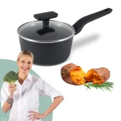WYPRZEDAŻ! STUTSA VARMA Rondel z 1,3 L pokrywką 16 cm / nieprzywierająca powłoka non stick