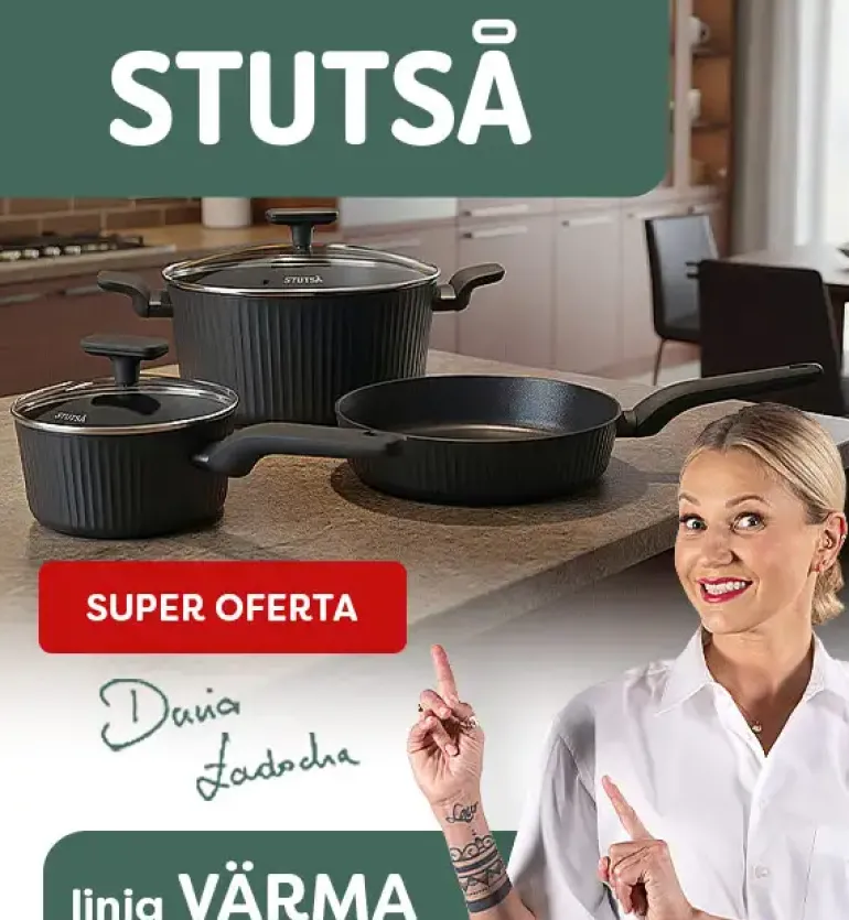 WYPRZEDAŻ! STUTSA VARMA Rondel z 1,3 L pokrywką 16 cm / nieprzywierająca powłoka non stick