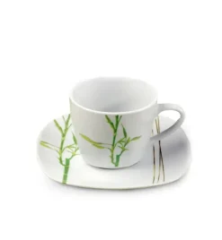 WYPRZEDAŻ! TADAR BAMBUS Spodek do filiżanki / porcelana