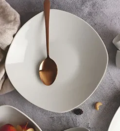 WYPRZEDAŻ! WATERSIDE SIMPLY WHITE komplet 6 talerzy dla 2 osób / porcelana