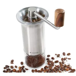 ZASSENHAUS | Barista | młynek do kawy, stal nierdzewna/szkło, 40 g, śred. 8 x 21 cm