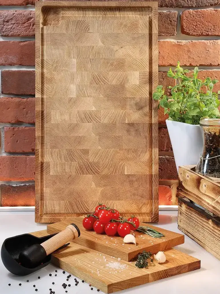 ZASSENHAUS Blok do siekania typu end grain, drewno dębowe / 54 x 30 x 4 cm
