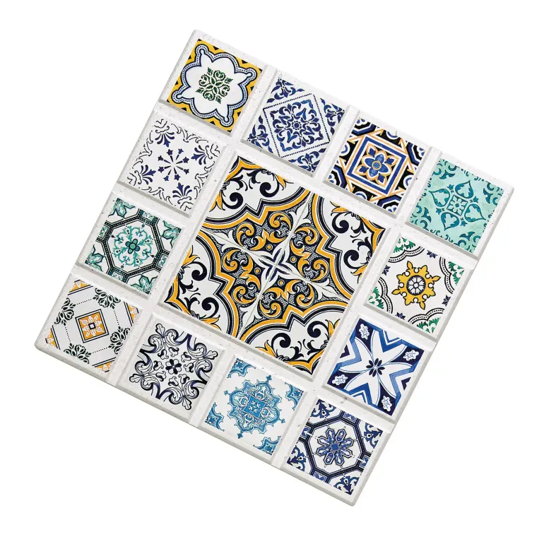 ZASSENHAUS | Casablanca | podkładka pod gorące naczynia, ceramika/korek, 20 x 20 cm, romb