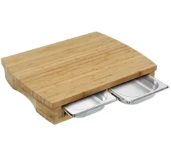 ZASSENHAUS Deska do krojenia z 2 tackami 46 × 35 x 8 cm / Drewno bambusowe
