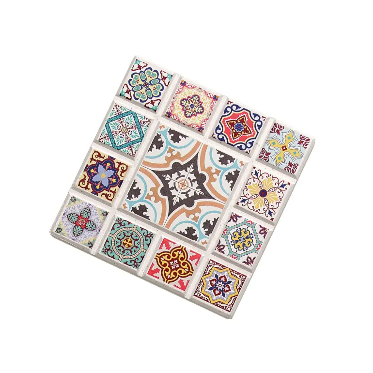 ZASSENHAUS | Marrakesch | podkładka pod szklankę, ceramika/korek, 11 x 11 cm, gwiazda
