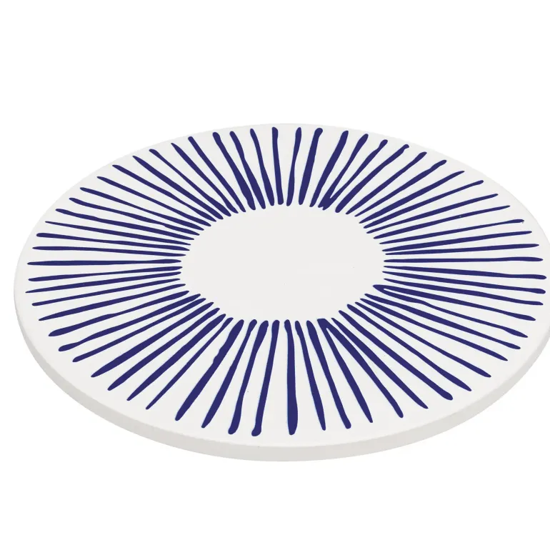 ZASSENHAUS | Nordic | podkładka pod gorące naczynia, ceramika/korek, śred. 20 cm, kreski