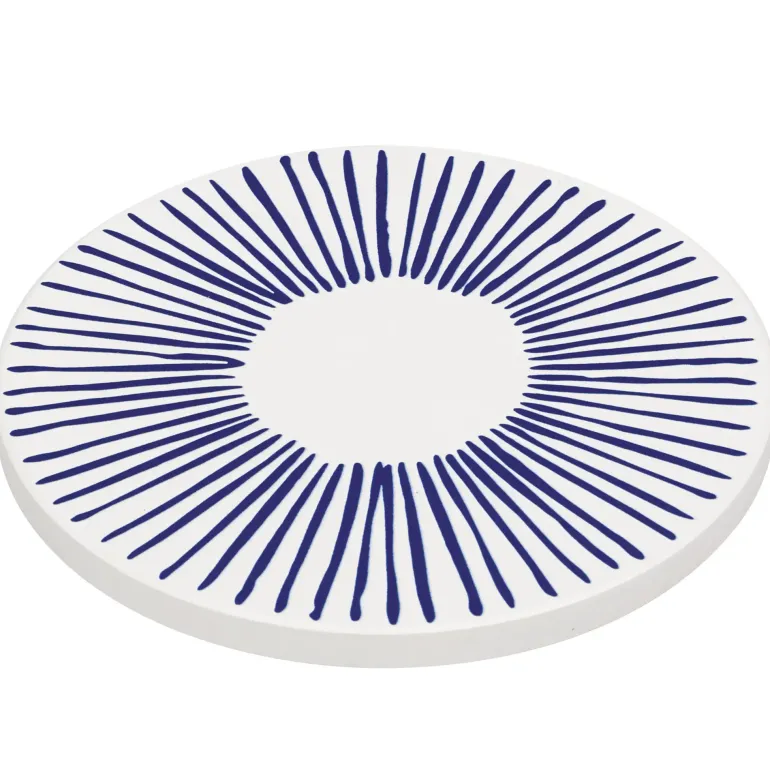 ZASSENHAUS | Nordic | podkładka pod szklankę, ceramika/korek, śred. 11 cm, kreski