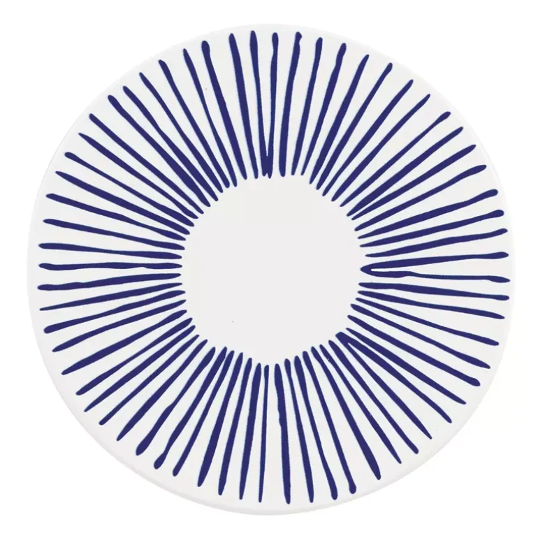 ZASSENHAUS | Nordic | podkładka pod szklankę, ceramika/korek, śred. 11 cm, kreski