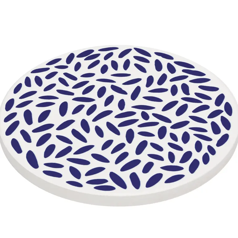 ZASSENHAUS | Nordic | podkładka pod szklankę, ceramika/korek, śred. 11 cm, krople