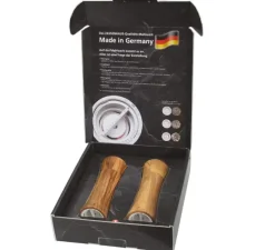 ZASSENHAUS Zestaw 2 młynków do soli i pieprzu ⌀ 5,5×18 cm FRANKFURT naturalny / FreeForm