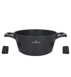 ZWIEGER BLACK STONE Garnek 3,6 l z pokrywką 24 cm GREBLON non-stick