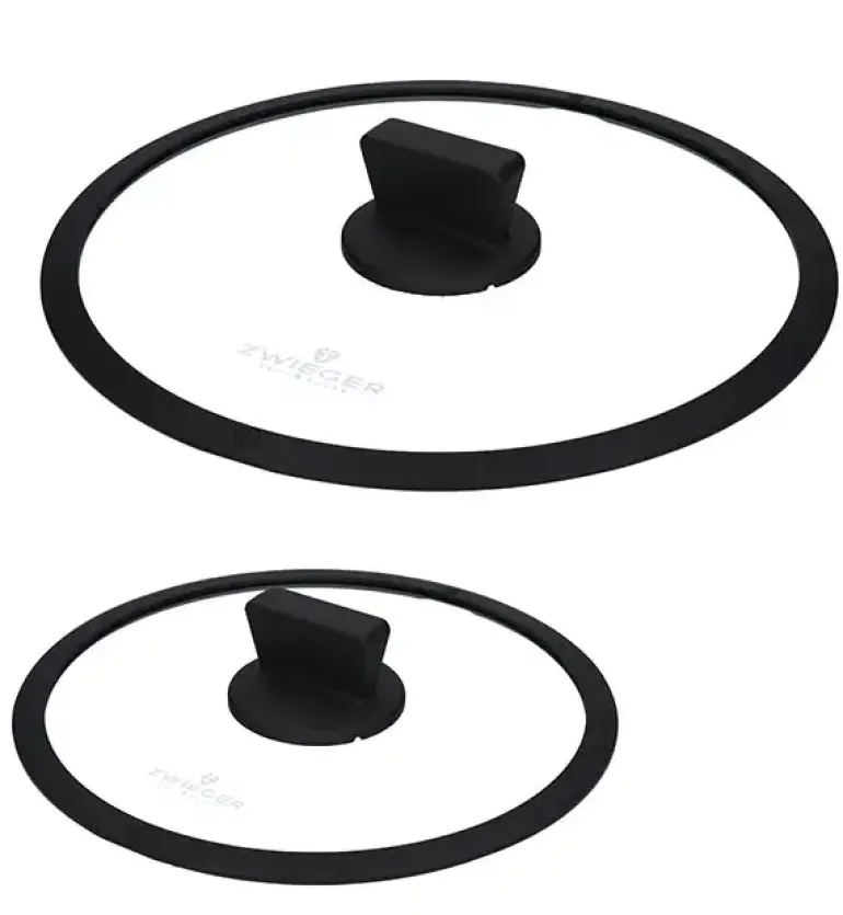 ZWIEGER BLACK STONE Komplet patelni uniwersalnych 24 + 28 cm + Pokrywki / GREBLON non-stick