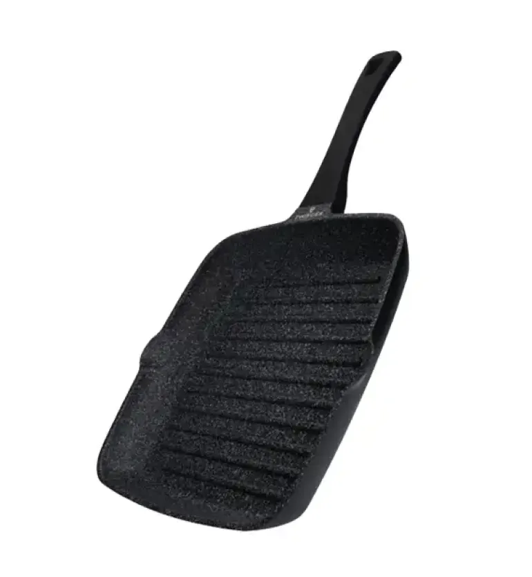 ZWIEGER BLACK STONE Komplet patelni 24, 28 cm + Patelnia grillowa 28 cm + Pokrywki / GREBLON non-stick