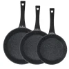 ZWIEGER BLACK STONE Komplet patelni uniwersalnych 20 + 24 + 28 cm / GREBLON non-stick