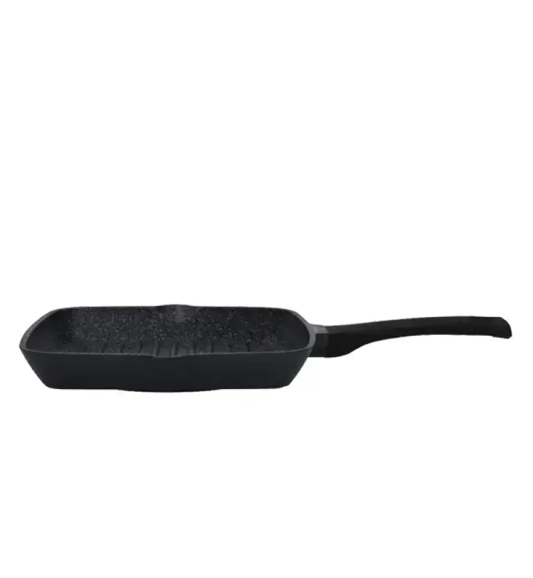 ZWIEGER BLACK STONE Komplet patelni 24, 28 cm + Patelnia grillowa 28 cm / GREBLON non-stick
