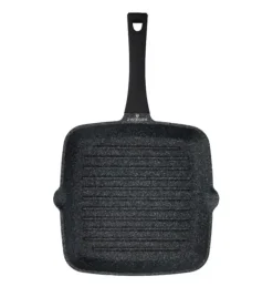 ZWIEGER BLACK STONE Komplet patelni 24, 28 cm + Patelnia grillowa 28 cm / GREBLON non-stick