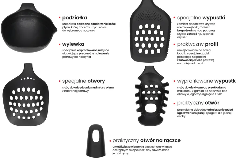 ZWIEGER BLACK STONE Łopatka 35 cm / Tworzywo sztuczne