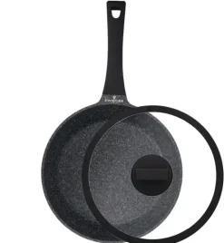 ZWIEGER BLACK STONE Patelnia 28 cm + Pokrywka uniwersalna / GREBLON non-stick