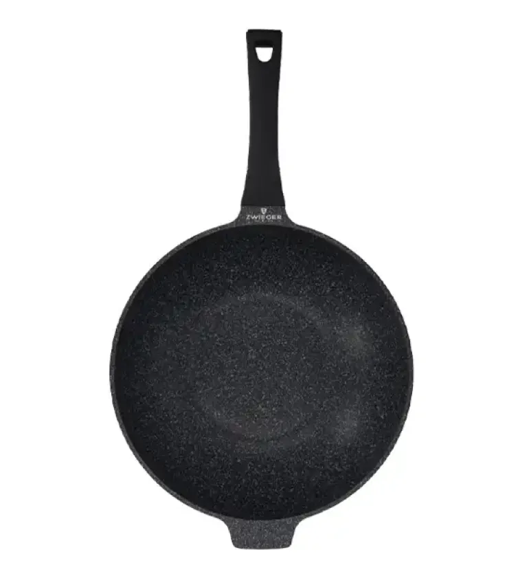 ZWIEGER BLACK STONE Patelnia Wok 32 cm GREBLON non-stick