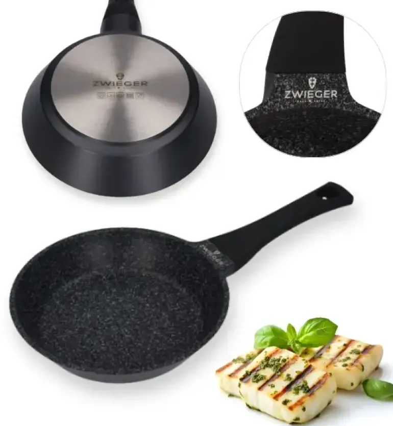 ZWIEGER BLACK STONE Patelnia 20 cm GREBLON non-stick