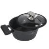 ZWIEGER BLACK STONE Zestaw garnków z pokrywkami 20, 24, 28 cm + Brytfanna 32 cm / GREBLON non-stick