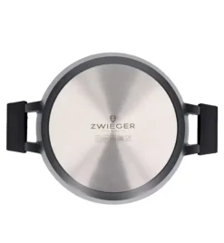 ZWIEGER BLACK STONE Zestaw Garnek z pokrywką 28 cm + Rondel 16 cm + Patelnie 20, 24, 28 cm