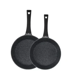 ZWIEGER BLACK STONE Zestaw garnków z pokrywkami 20, 24, 28 cm + Patelnie 24, 28 cm + Pokrywki