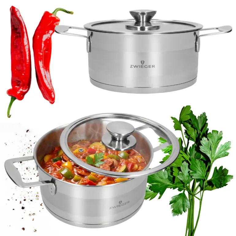 ZWIEGER CALDO Garnek 2,6 l z pokrywką 20 cm całostalowy