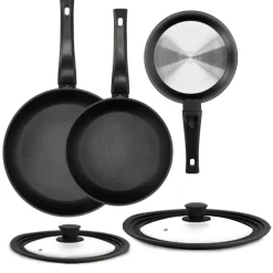 ZWIEGER CALDO Komplet patelnia 20, 24, 28 cm + pokrywki 3w1