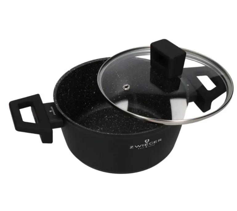 ZWIEGER FORTE Garnek 3 L z pokrywką 20 cm / czarny / aluminium