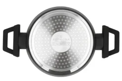 ZWIEGER FORTE Komplet garnków z pokrywkami 6 el /16, 18, 20 cm + Patelnia 20, 24, 28 cm+ pokrywki silikonowe / aluminium