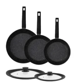 ZWIEGER FORTE Komplet garnków z pokrywkami 8 el /16, 18, 20, 24 cm + Patelnia 20, 24, 28 cm+ pokrywki silikonowe / aluminium