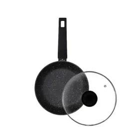ZWIEGER FORTE Komplet patelnie aluminiowe 20, 28 cm / powłoka granitowa PFLUON + pokrywki