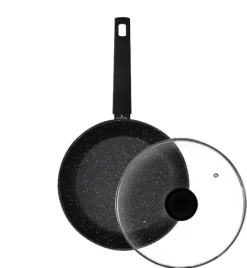 ZWIEGER FORTE Komplet patelnia aluminiowa 24 cm / powłoka granitowa PFLUON + pokrywka