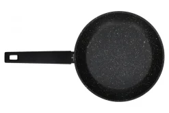 ZWIEGER FORTE Komplet patelnia aluminiowa 24 cm / powłoka granitowa PFLUON + pokrywka silikonowa