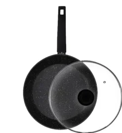ZWIEGER FORTE Komplet patelnia aluminiowa 28 cm / powłoka granitowa PFLUON + pokrywka