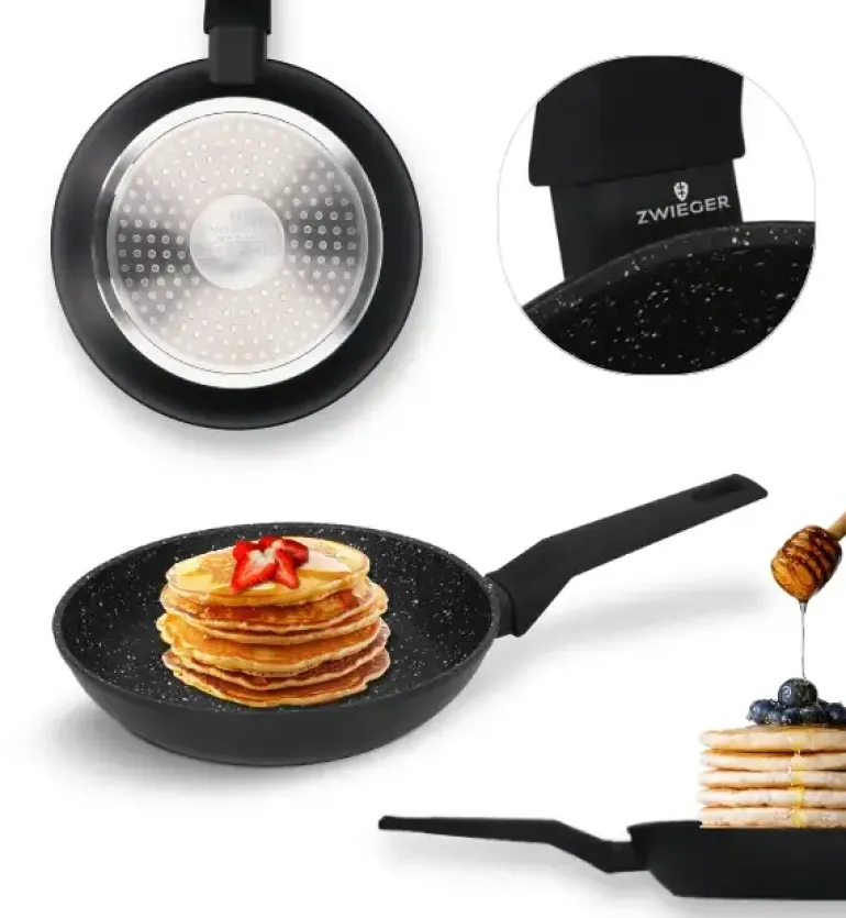 ZWIEGER FORTE Patelnia aluminiowa 20 cm / powłoka granitowa PFLUON / indukcja