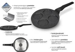 ZWIEGER FORTE Patelnia do naleśników typu pancake i jajek sadzonych 26 cm / indukcja