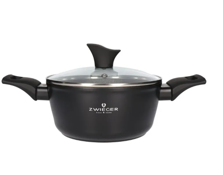 ZWIEGER GABRO ALU Garnek z pokrywką 22 cm / 3,2 L / aluminium / powłoka ceramiczna