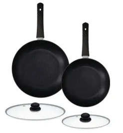 ZWIEGER LOVRO Komplet Patelnia 20, 28 cm + pokrywki | aluminium | powłoka PFLUON indukcja