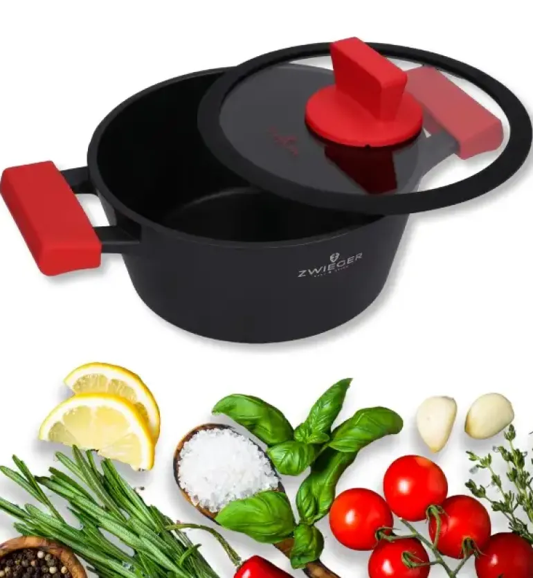 ZWIEGER OBSIDIAN Garnek z pokrywką 2l/ 20 cm GREBLON C3+