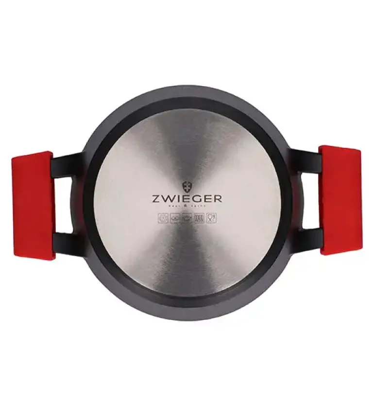 ZWIEGER OBSIDIAN Komplet Garnki 6 el z pokrywkami 5,5l/ 3,5l/ 2l GREBLON + Brytfanna Practi Plus