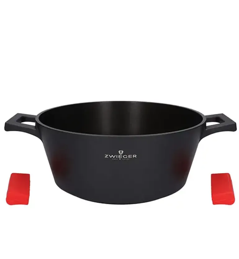 ZWIEGER OBSIDIAN Komplet Garnki 6 el z pokrywkami 5,5l/ 3,5l/ 2l GREBLON + Brytfanna Practi Plus