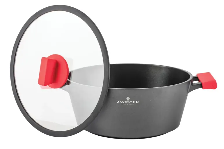 ZWIEGER OBSIDIAN Komplet garnków z pokrywkami 6 el + patelnie Zwieger Obsidian 24, 28 cm