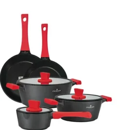 ZWIEGER OBSIDIAN Komplet garnków z pokrywkami 6 el + patelnie Zwieger Obsidian 24, 28 cm